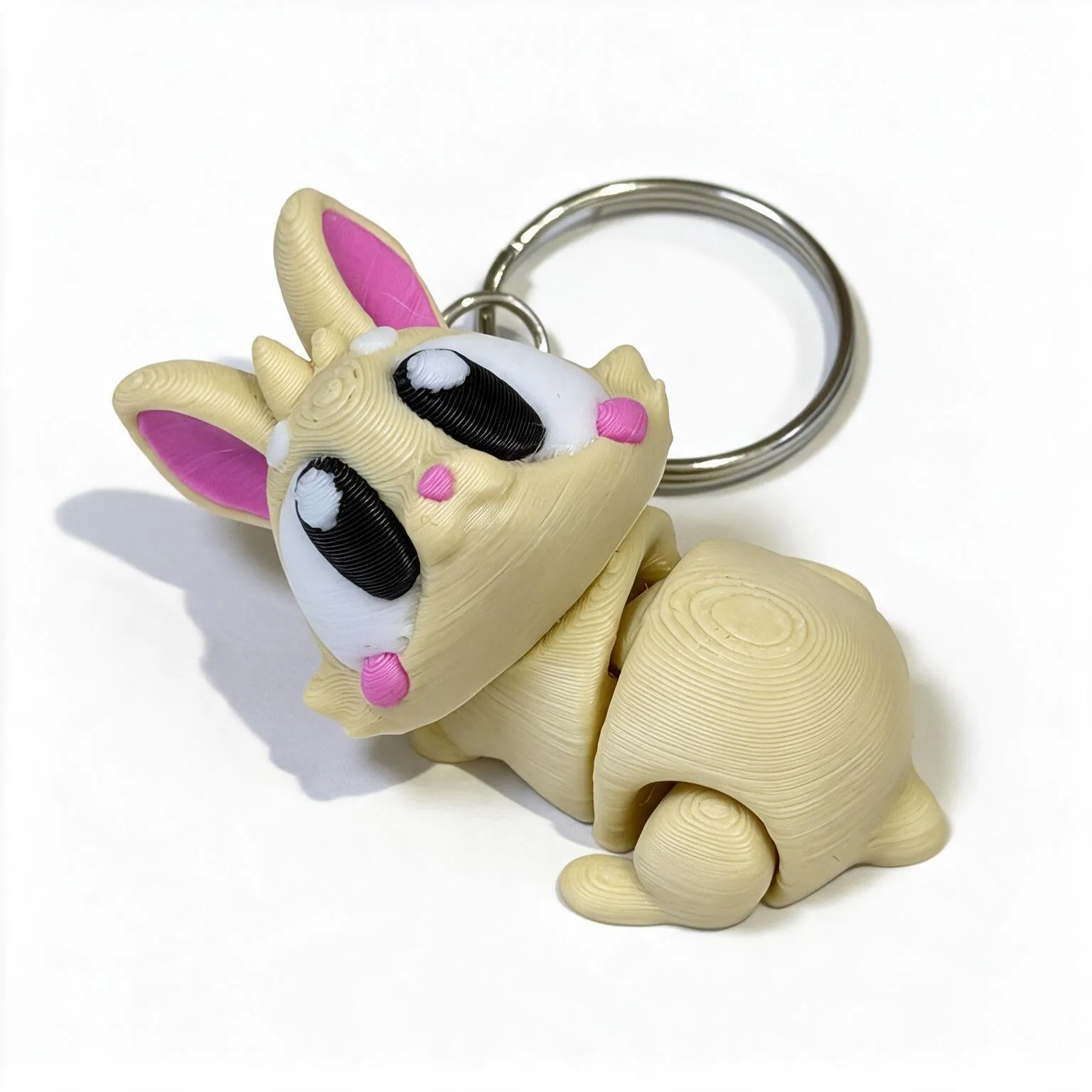 Articulated Cartoon Rabbit Keychain