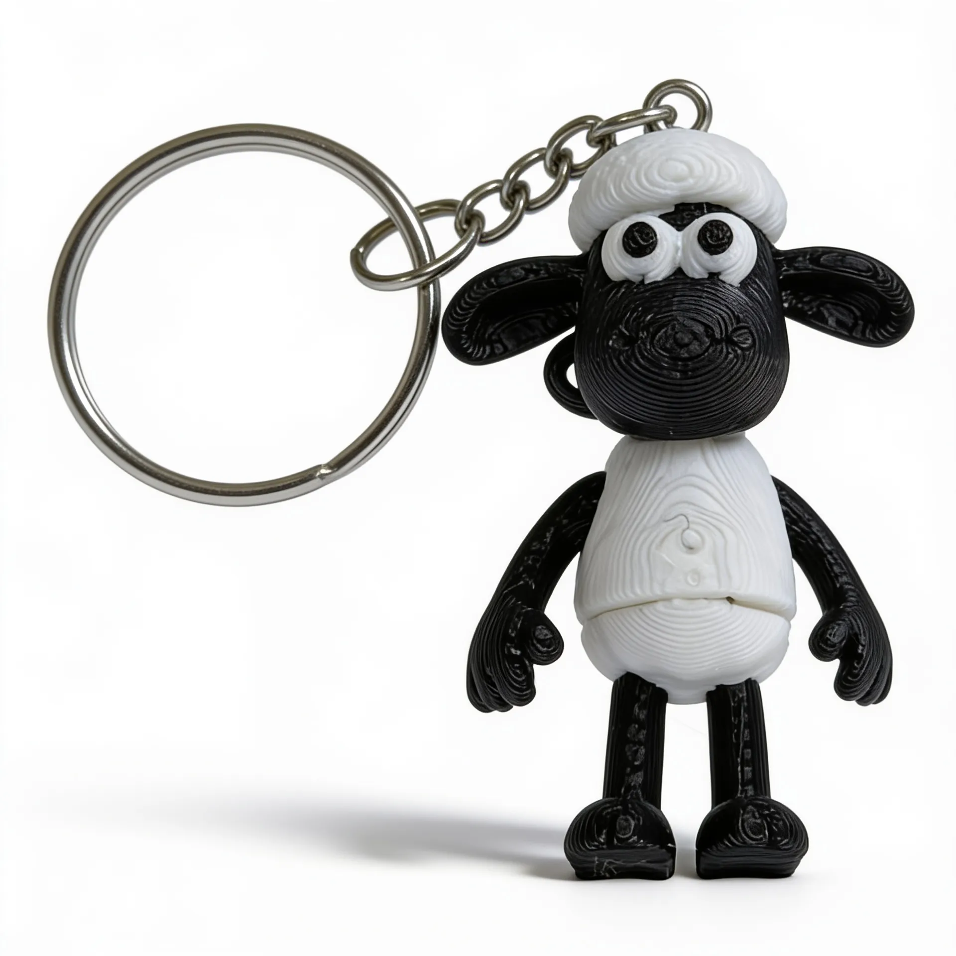 Articulated Cartoon Sheep Keychain