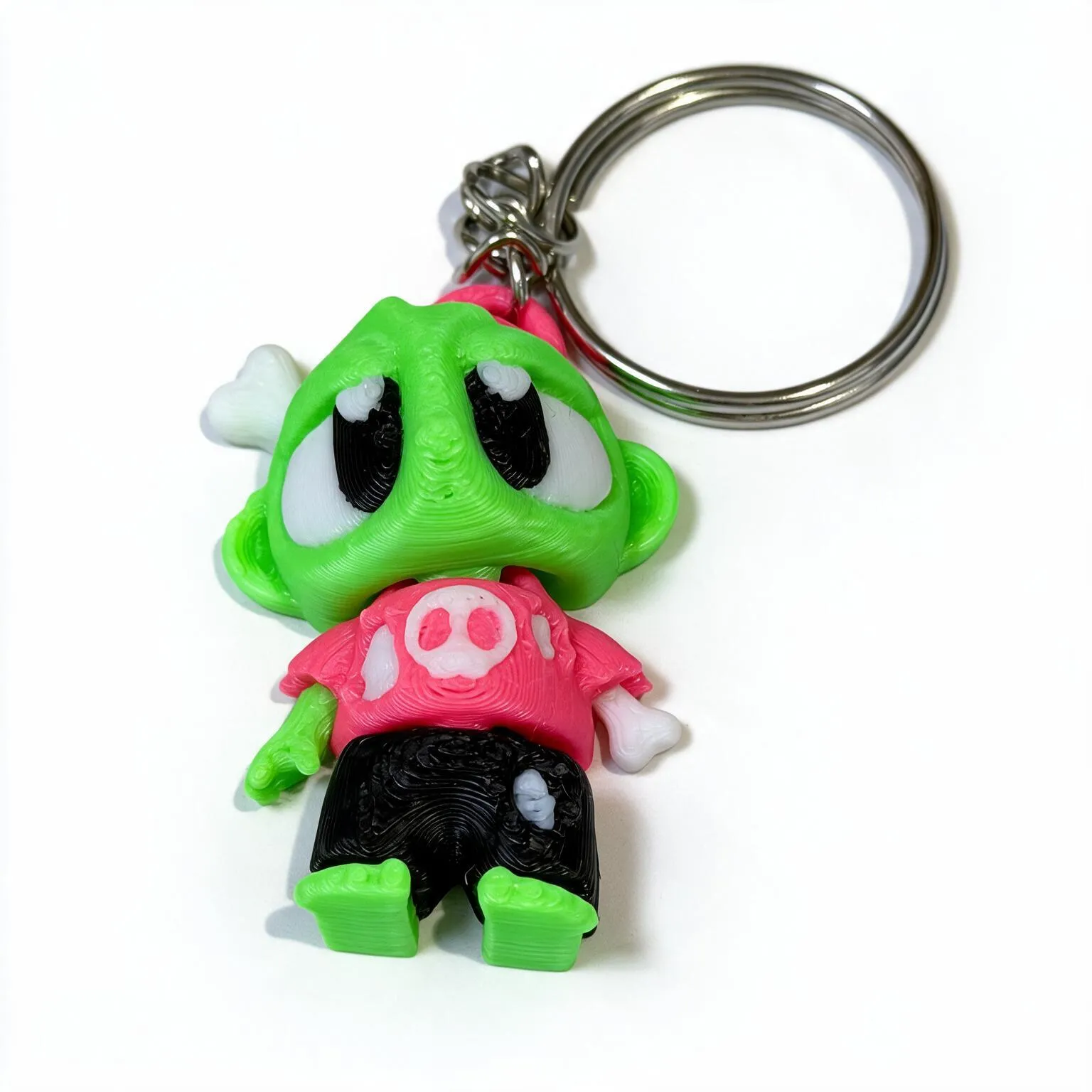 Articulated Green Zombie Keychain
