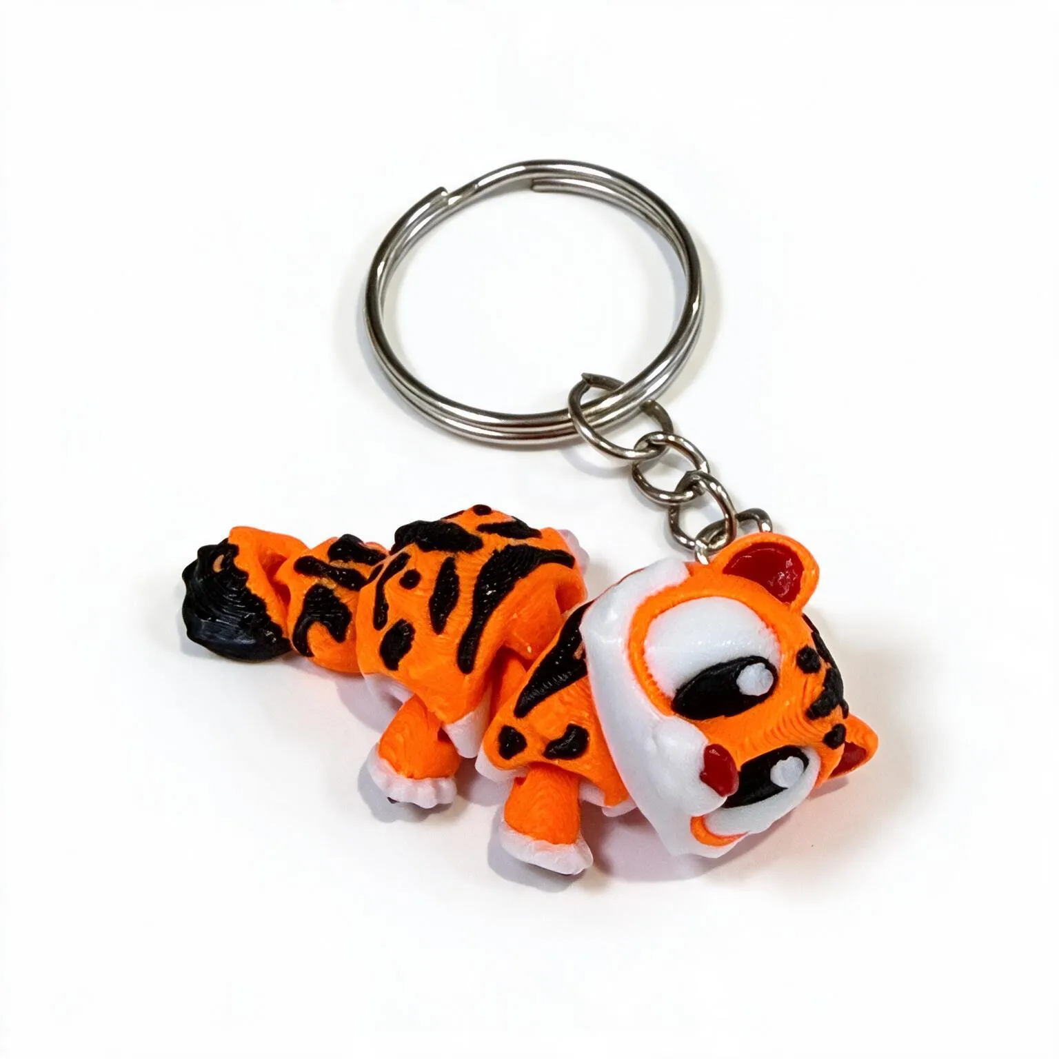 Articulated Orange Tiger Keychain