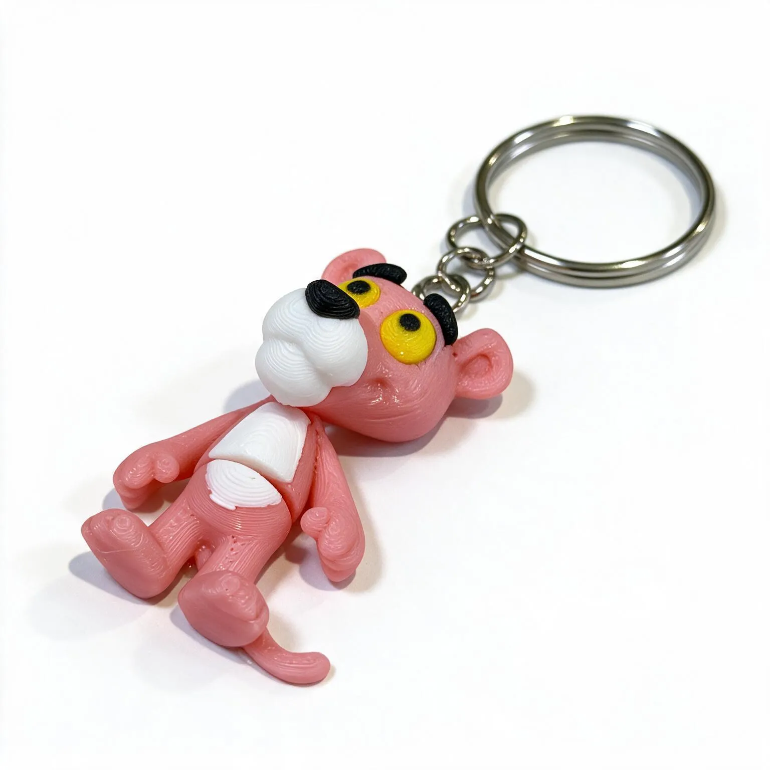 Articulated Pink Panther Keychain