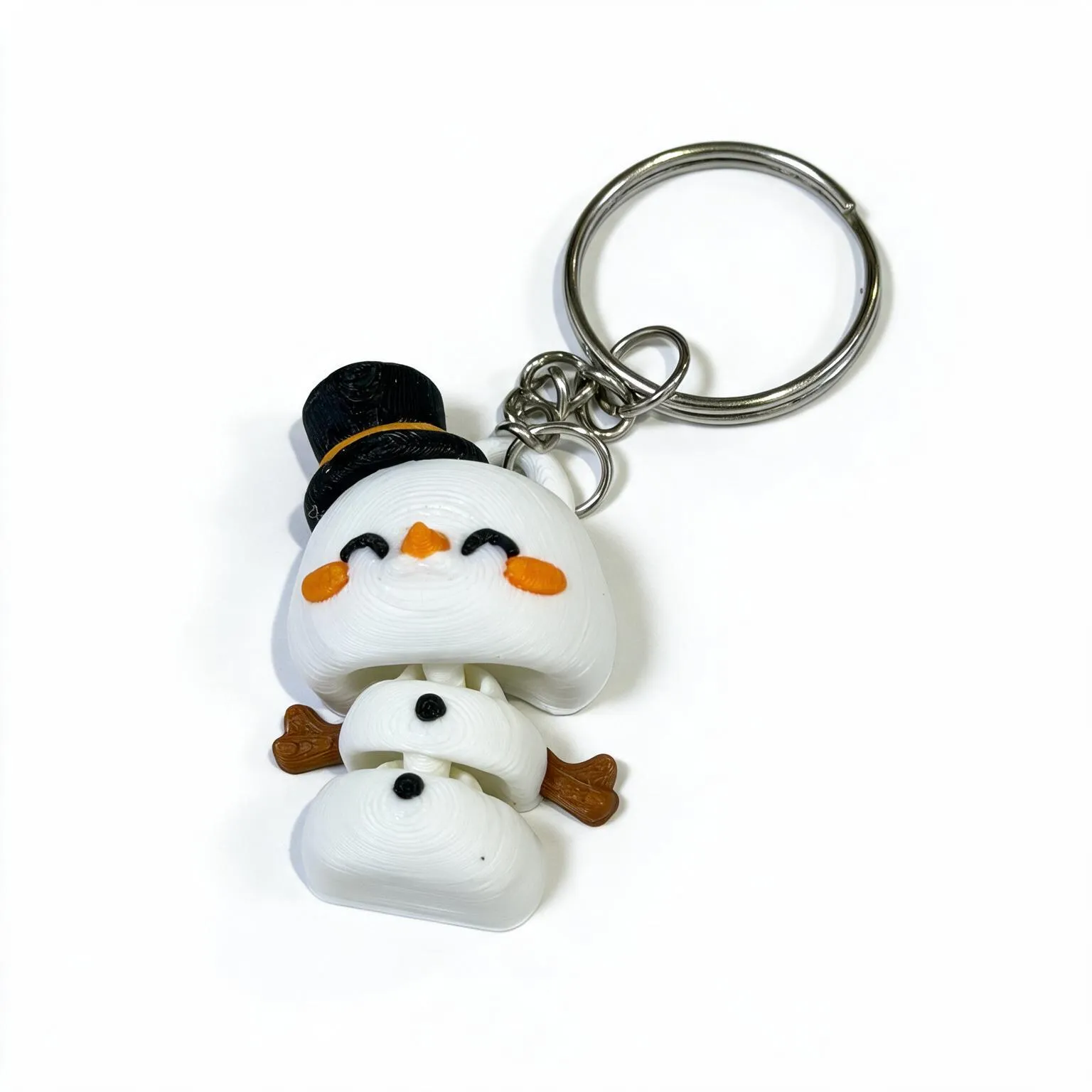 Articulated Snowman Keychain