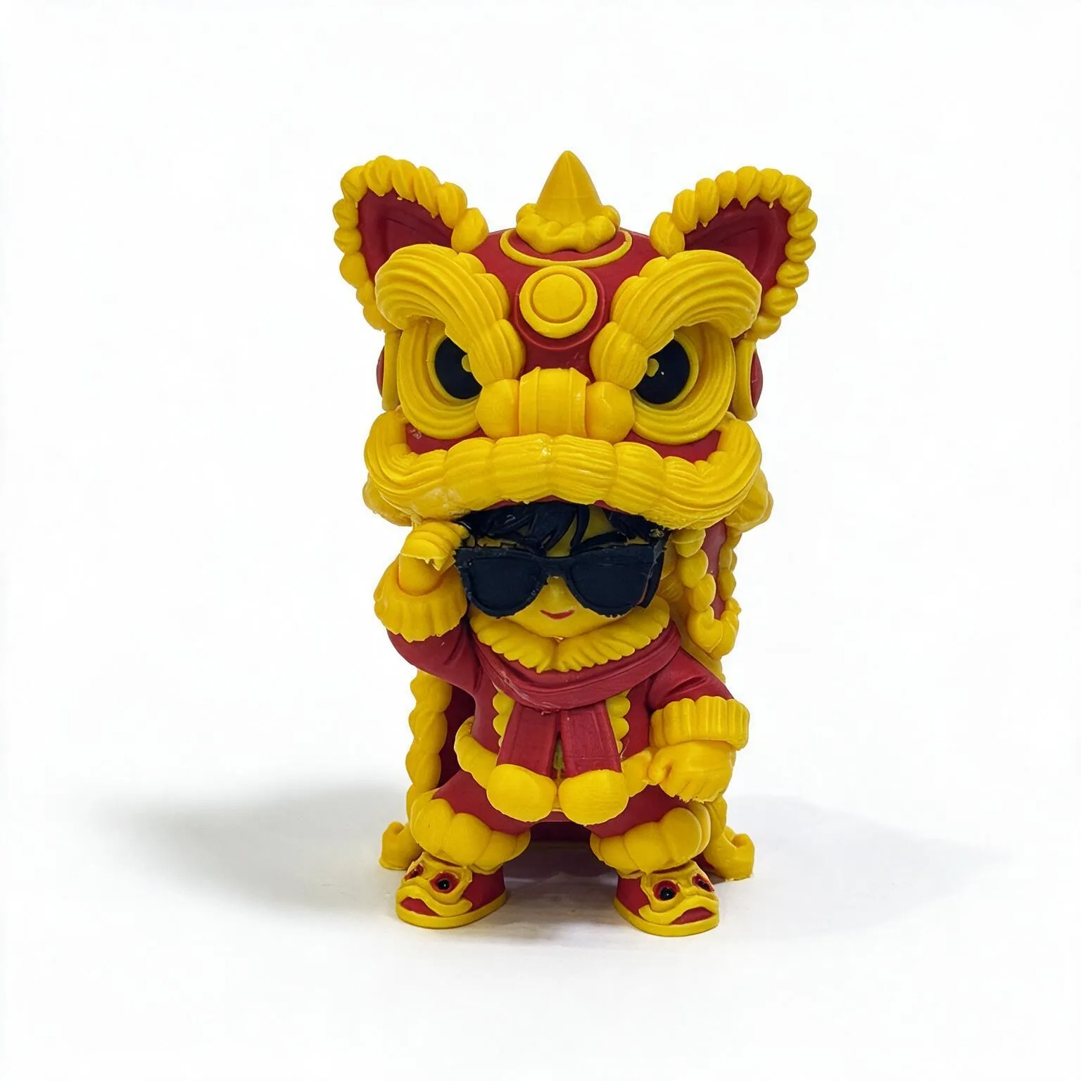 Chinese Lion Dancer Figurine