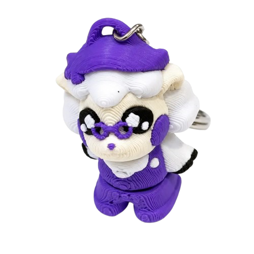 Cute Purple Sheep Keychain