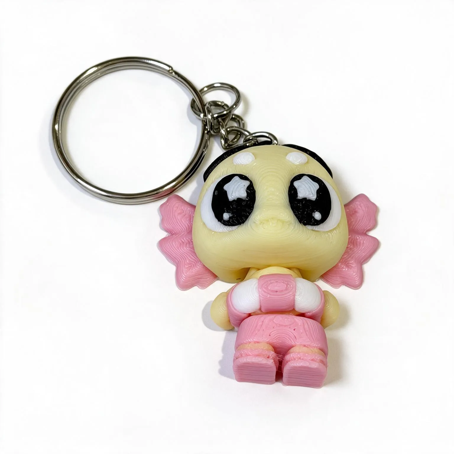 Pink Cartoon Baby Keychain