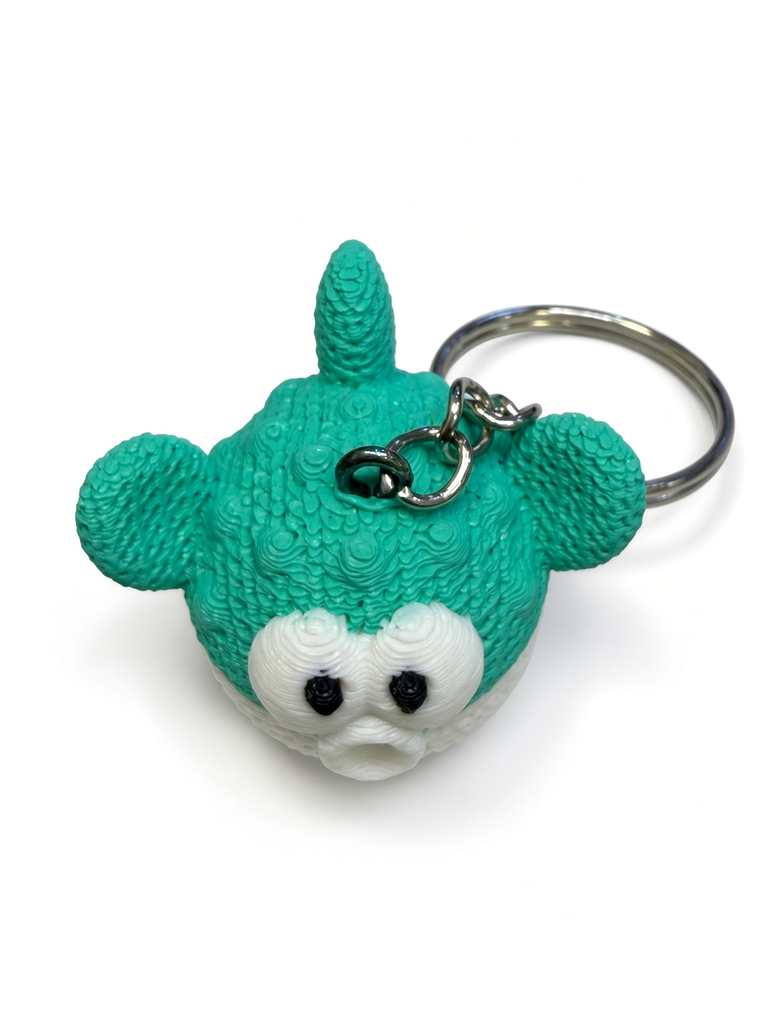 3D Printed Cartoon Pufferfish Keychain