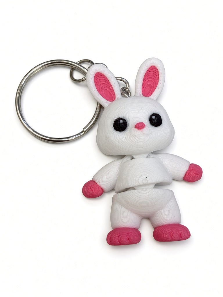 ميدالية "الأرنب اللطيف" المتحركة ثلاثية الأبعاد 🐰💖