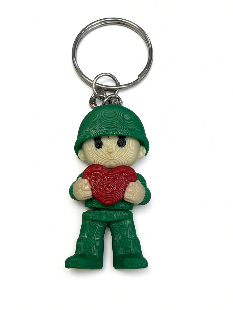 3D Printed Articulated Love Soldier Keychain