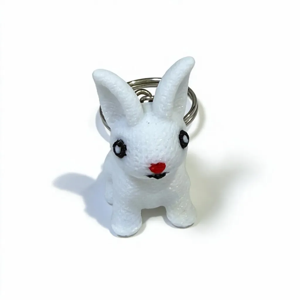 White Rabbit Keychain
