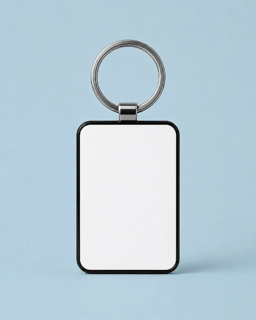 Custom 3D Printed Keychain (Circle, PLA Matte, Black)